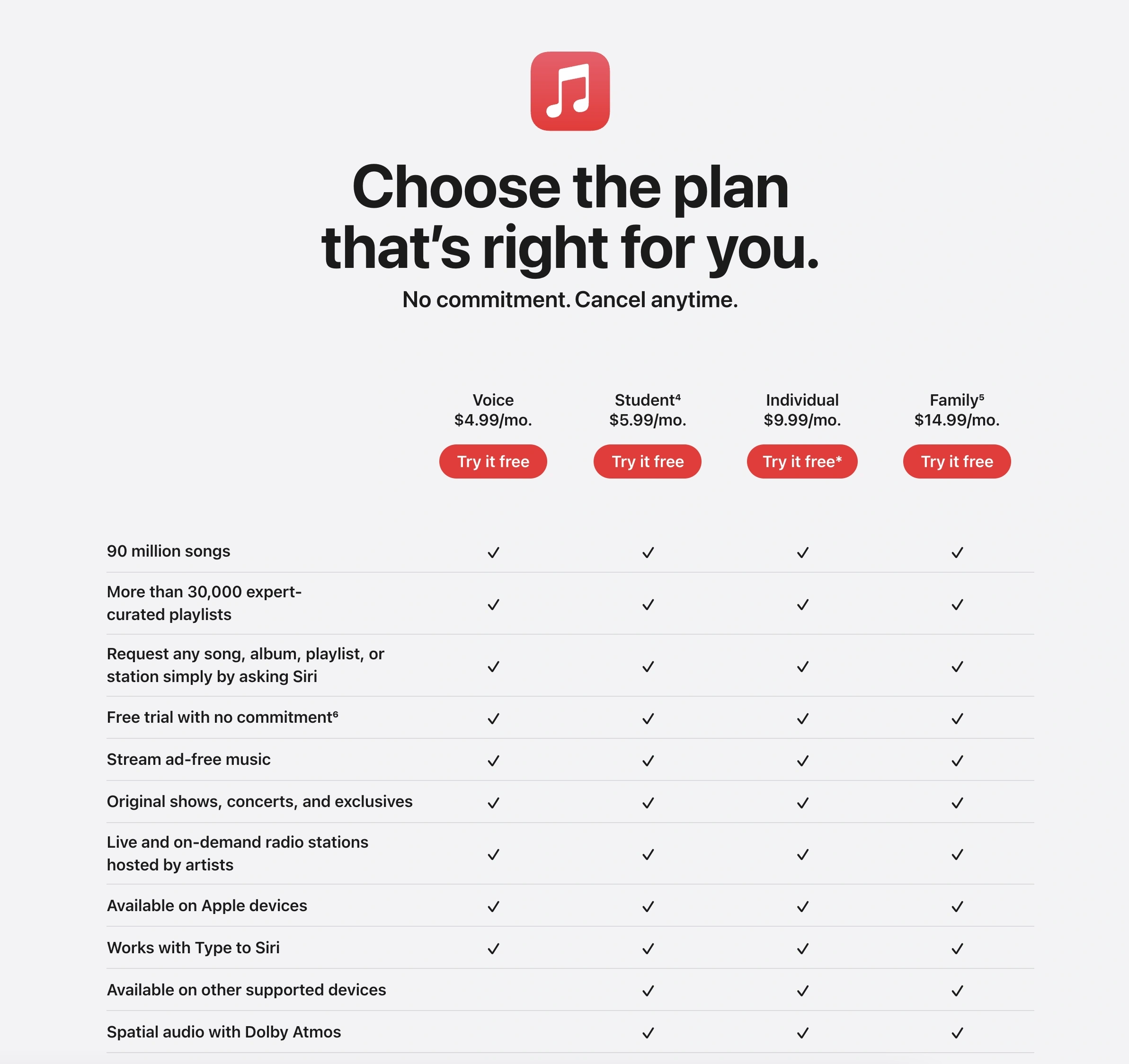 Apple music pricing