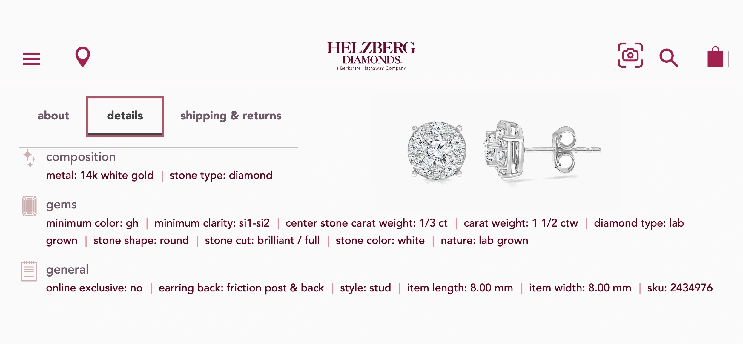 Helzberg product description