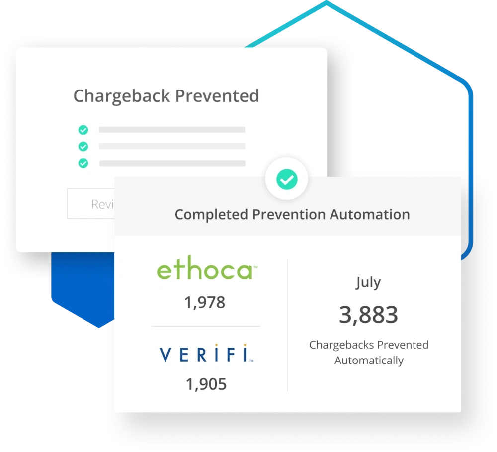 Prevent chargebacks with prevention alerts, Ethoca and Verifi