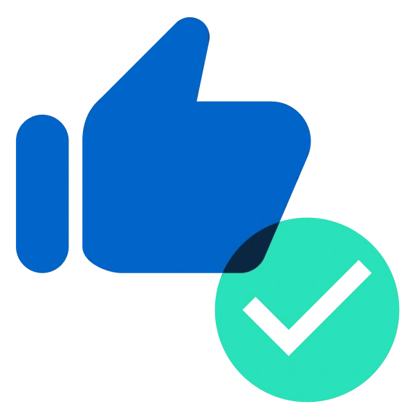 Kount icon thumb and check
