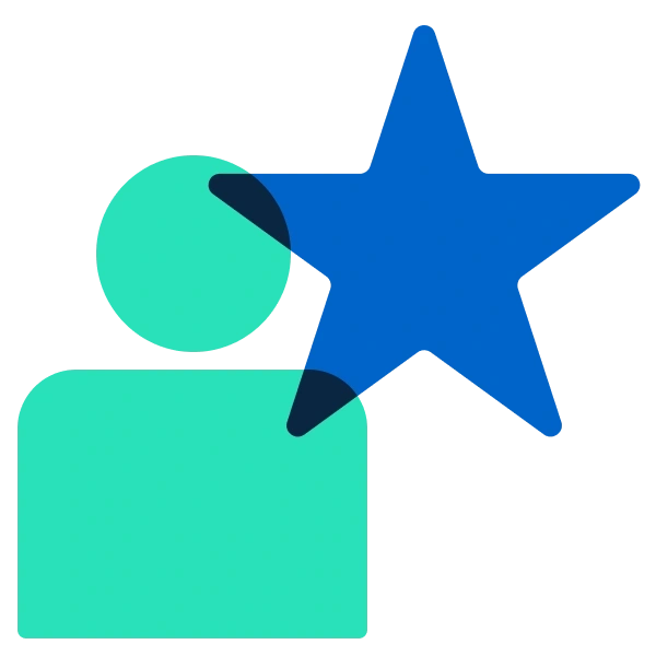 Kount icon person and star